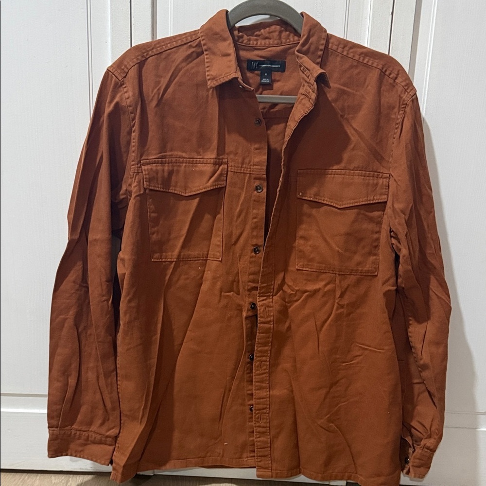INC International Concepts Men's Rust Shirt Jacket Size M